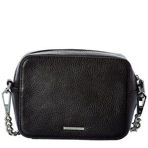 Rebecca Minkoff Black Leather Camera Crossbody Bag